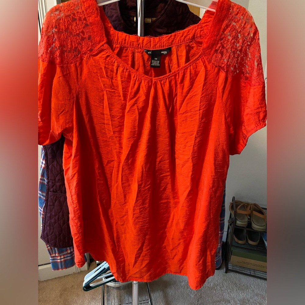 Orange blouse by Millenium